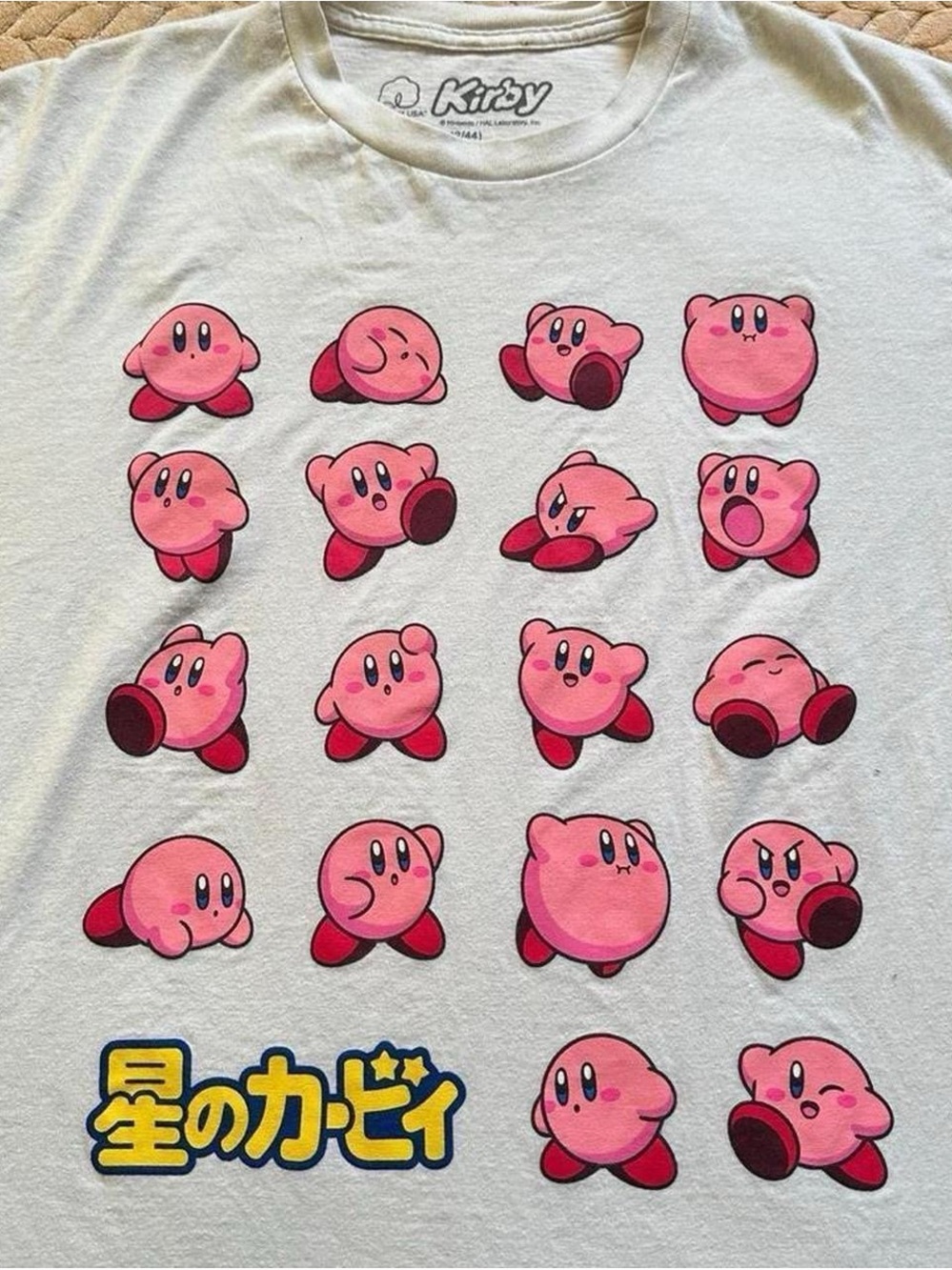 Kirby Pink Character Grid Tee men’s large
